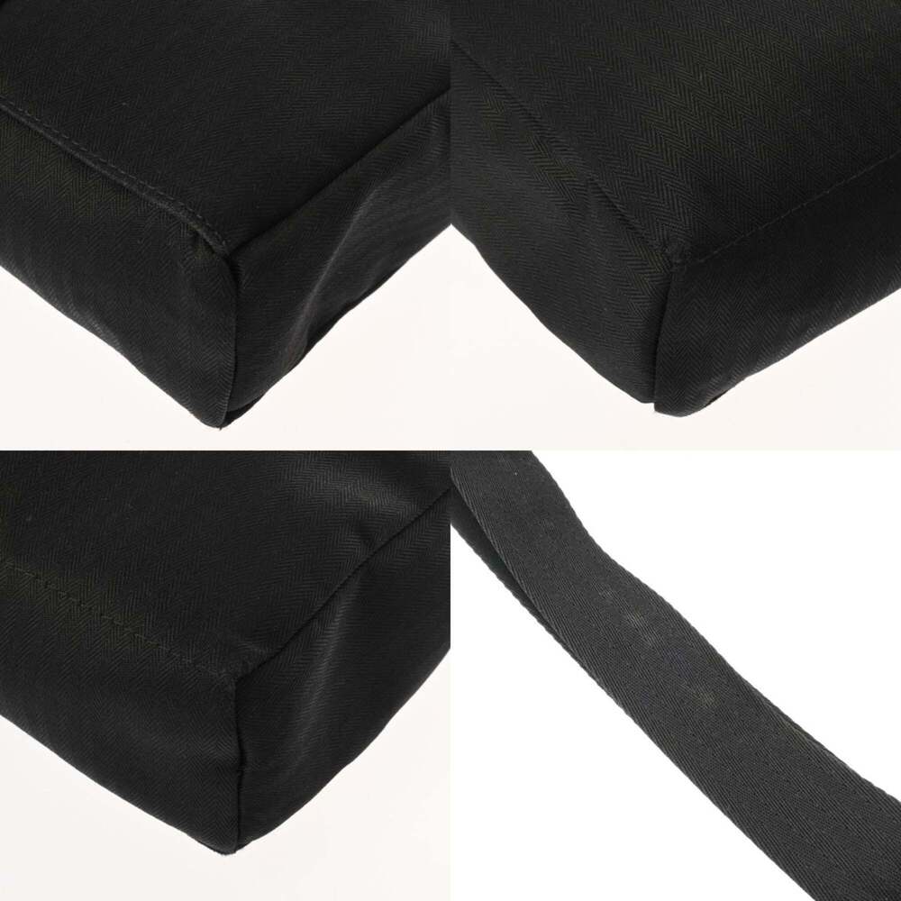 HERMES Acapulco Pochette Bandoulière MM Black Men's/Women's Toile Chevron Vea... - Picture 8 of 11